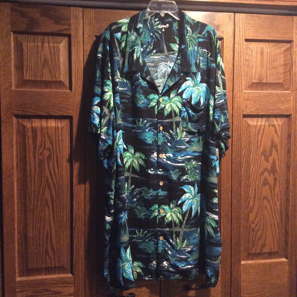 KS Island NWOT Men’s Print Shirt, 4XL Tall